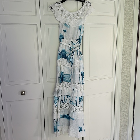 Queen Moda Positano Linen Maxi Dress - Picture 3 of 7